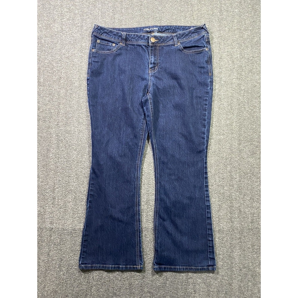Maurices Jeans Womens High Rise Blue Denim Size 16 Short